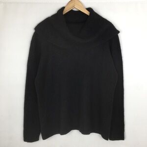 Preston & York Cashmere Cowl Neck Sweater Black Long Sleeve Women’s Sz XL FLAWS